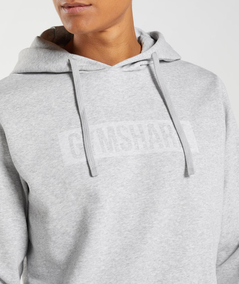 Men's Gymshark Block Hoodie Light Grey | CA 1705ND